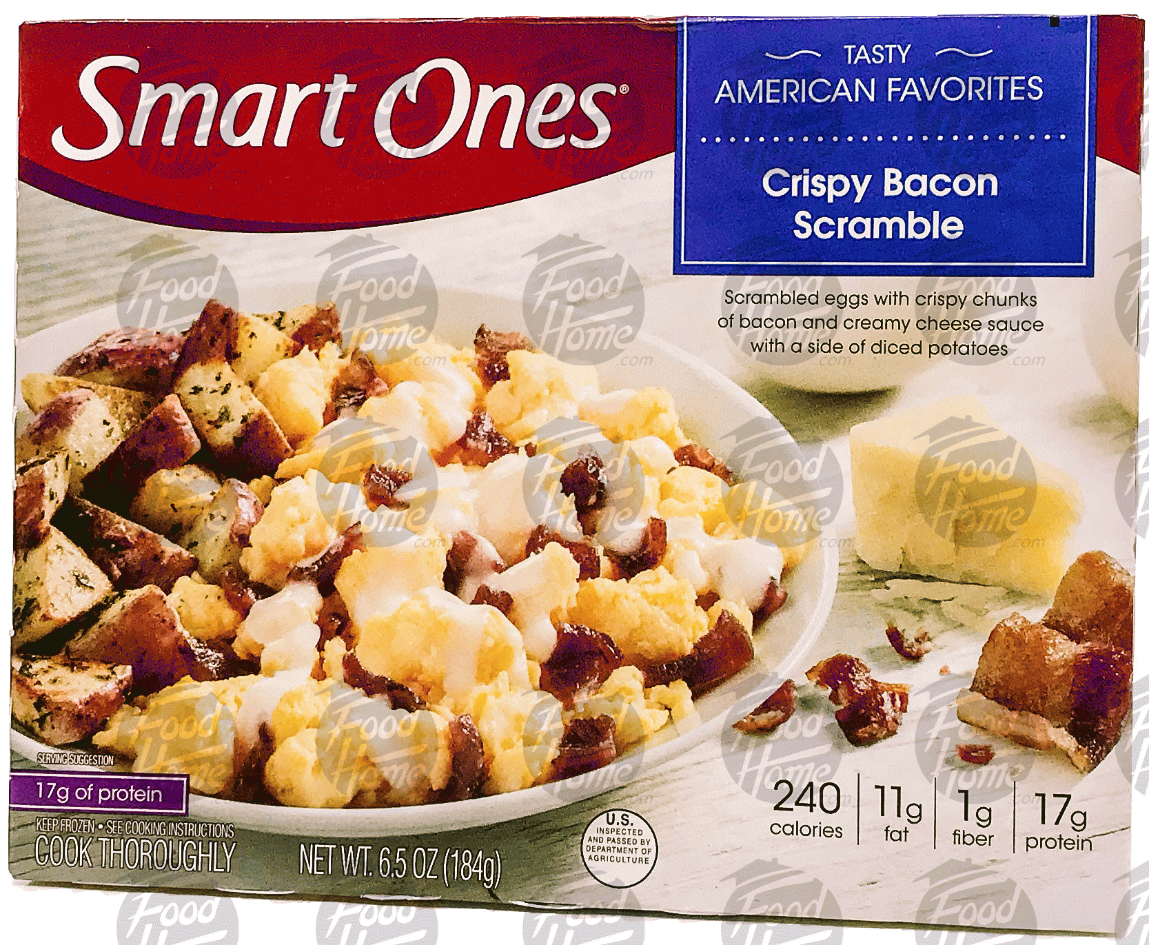 Smart Ones Tasty American Favorites crispy bacon scramble, frozen box Full-Size Picture